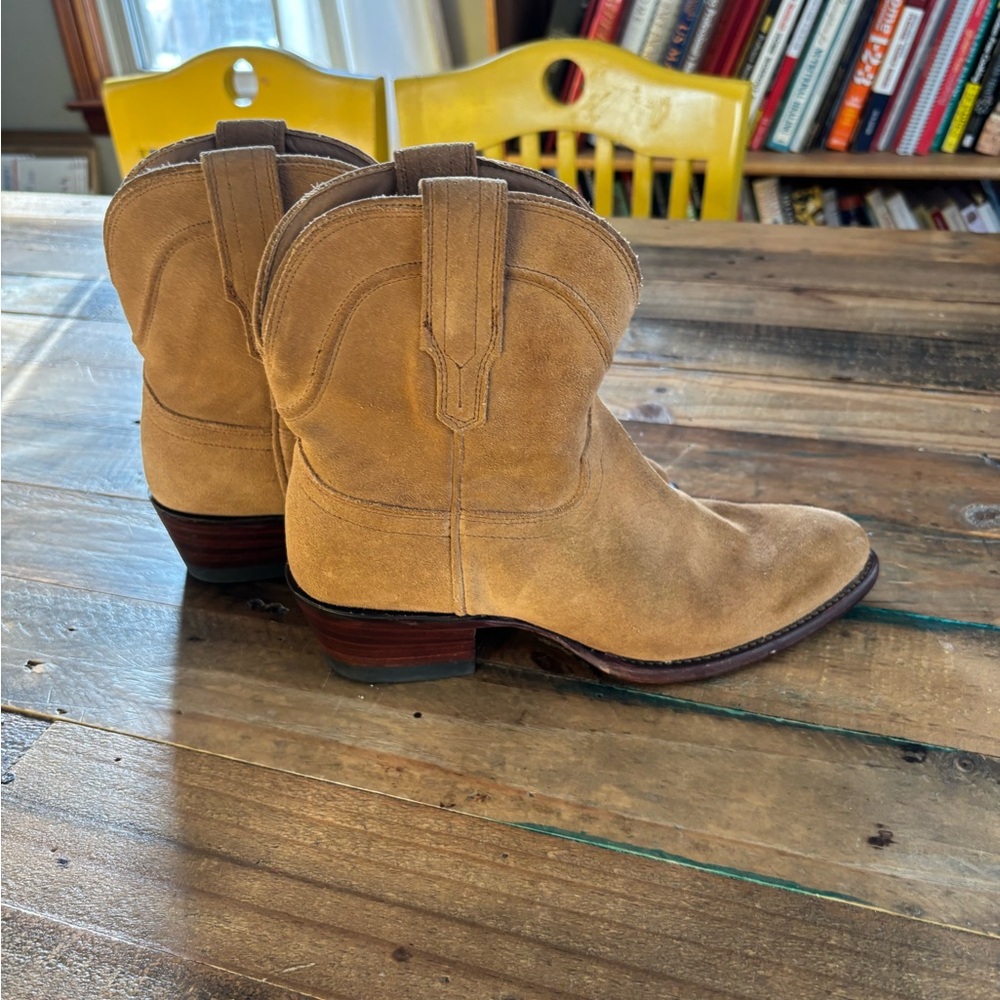 Tecovas Tan Suede Ankle Boots